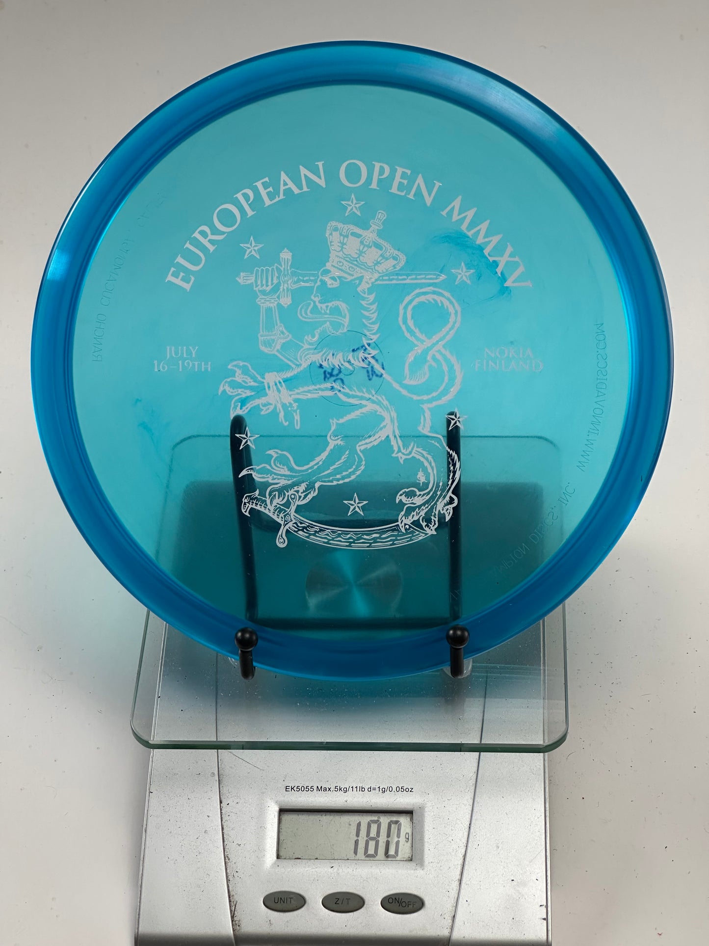 Innova Roc VRoc Champion Transparent Blue European Open 2015 Stamp