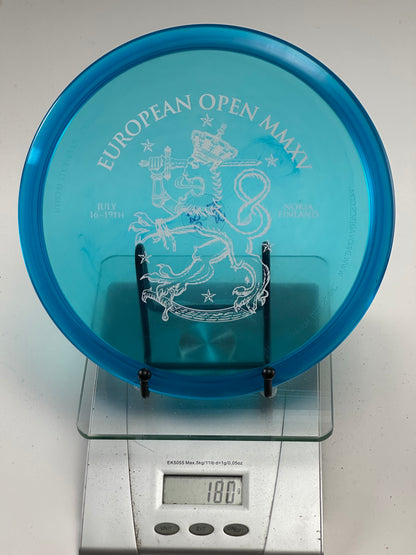 Innova Roc VRoc Champion Transparent Blue European Open 2015 Stamp