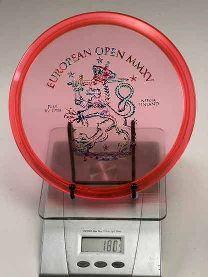 Innova Champion Roc VRoc European Open MMXV Stamp (Translucent Red Rim)