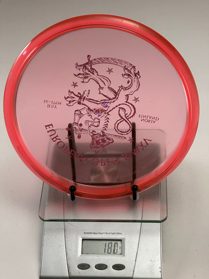 Innova Champion Roc VRoc European Open MMXV Stamp (Translucent Red Rim)