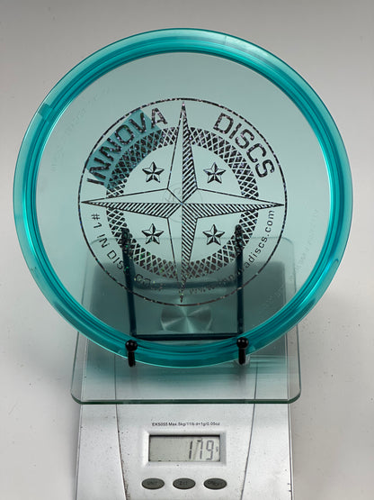 Innova RocX3 Champion Midrange (179g) - Transparent Aqua, Compass Stamp