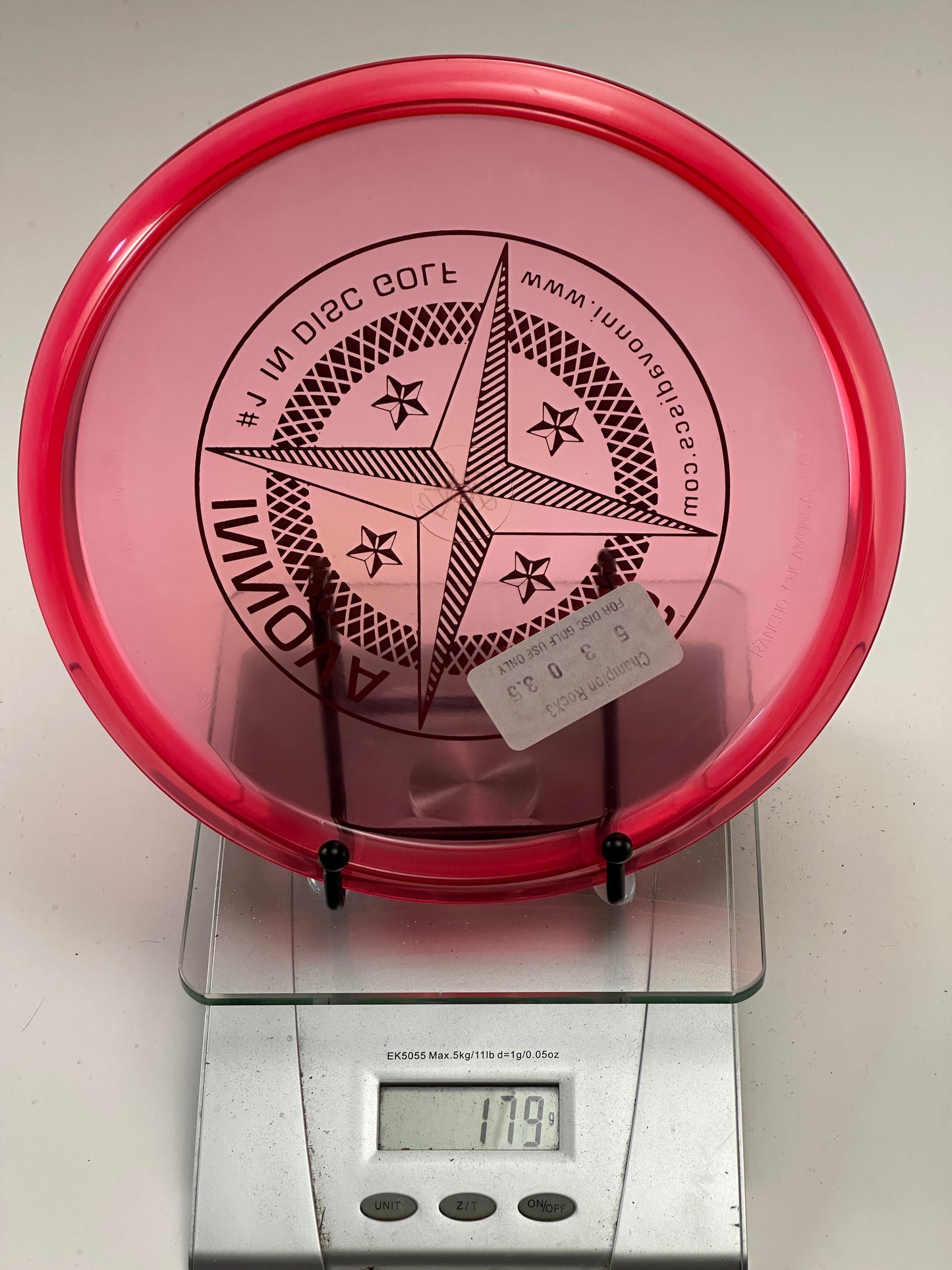 Innova Roc X3 Champion Midrange | Transparent Red | Compass Stamp | 179g