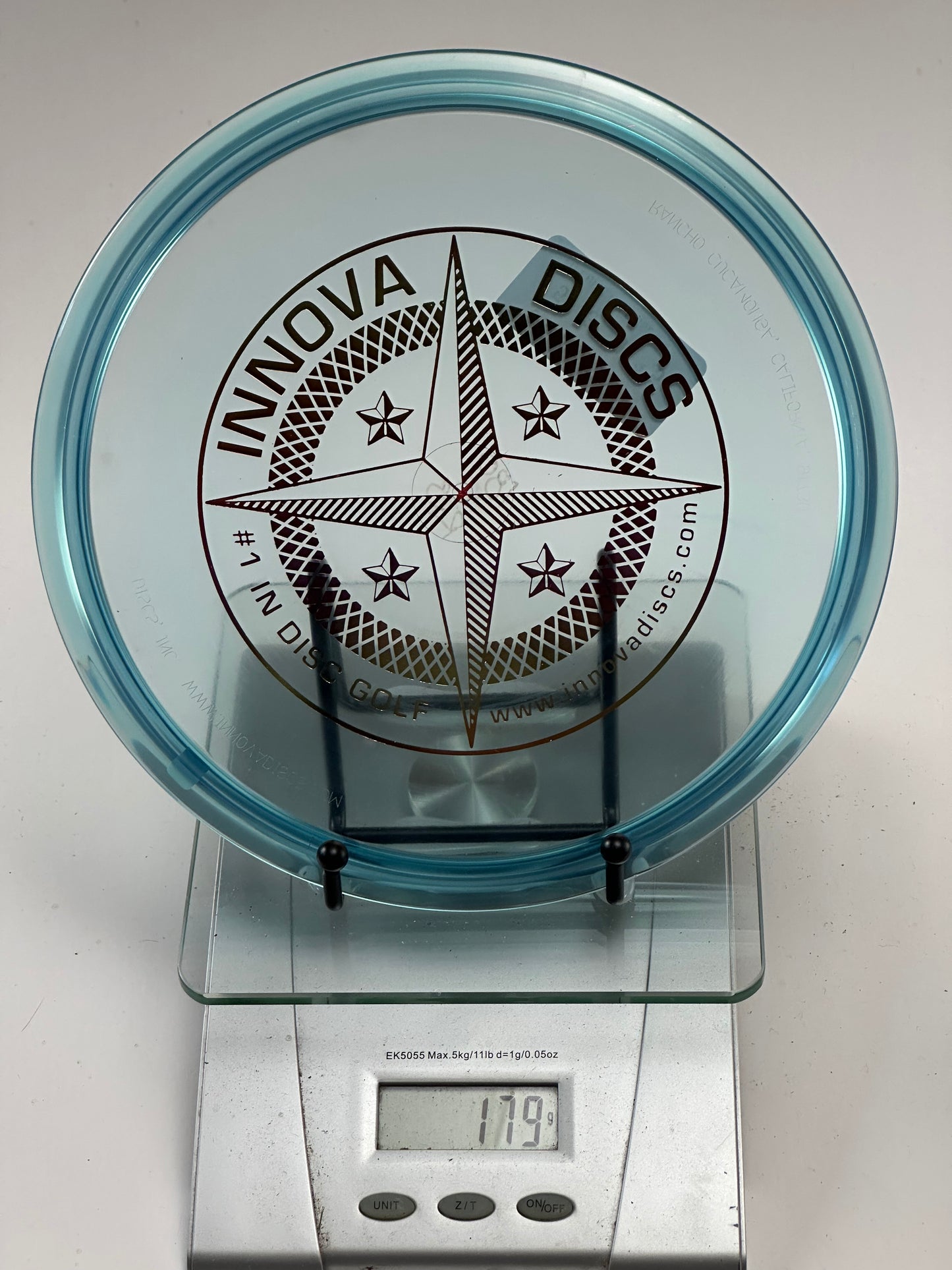Innova RocX3 Champion Midrange (179g) - Transparent Aqua, Compass Stamp