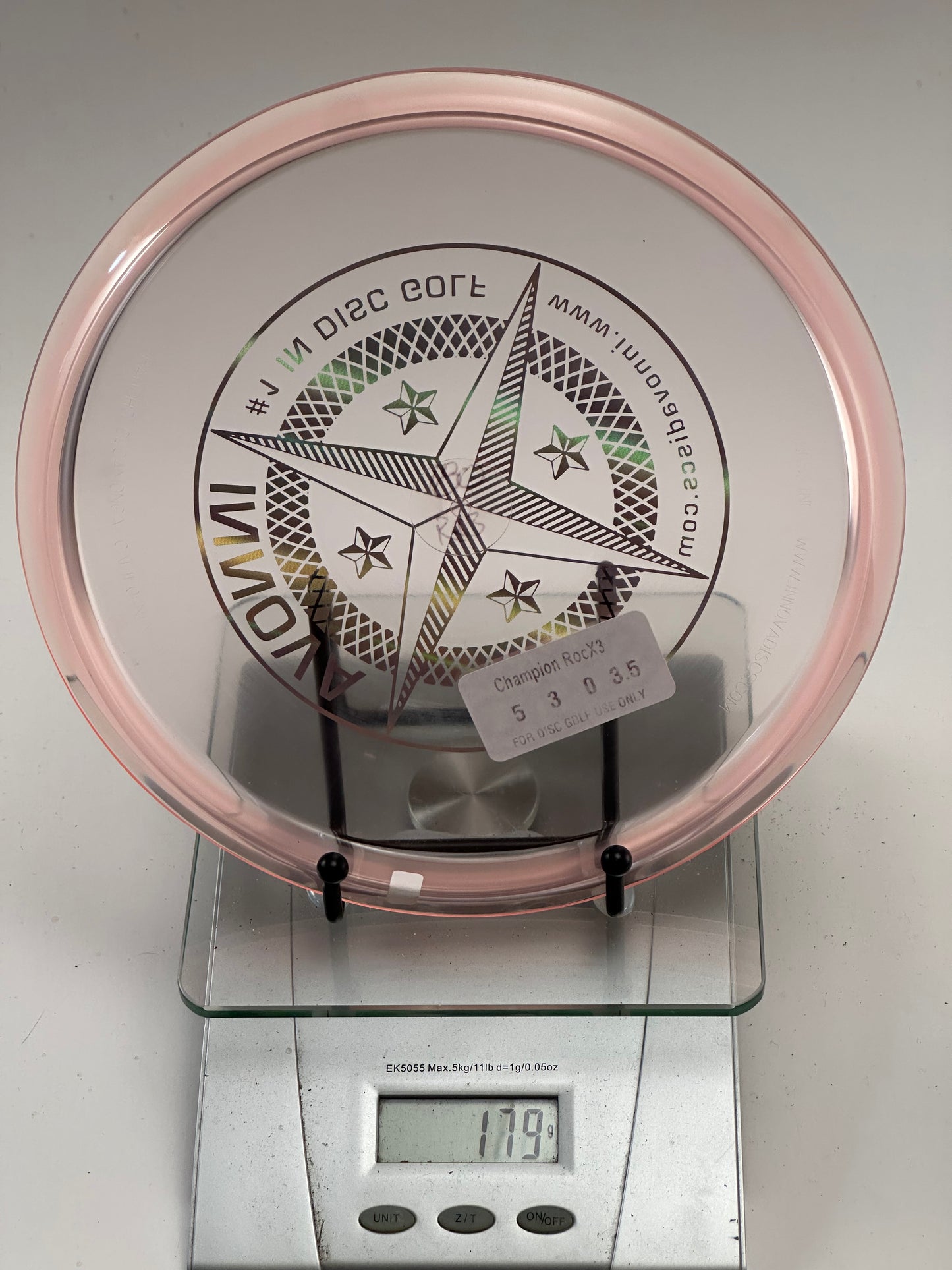 Innova Roc X3 Champion Midrange | Transparent Pink | Compass Stamp | 179g