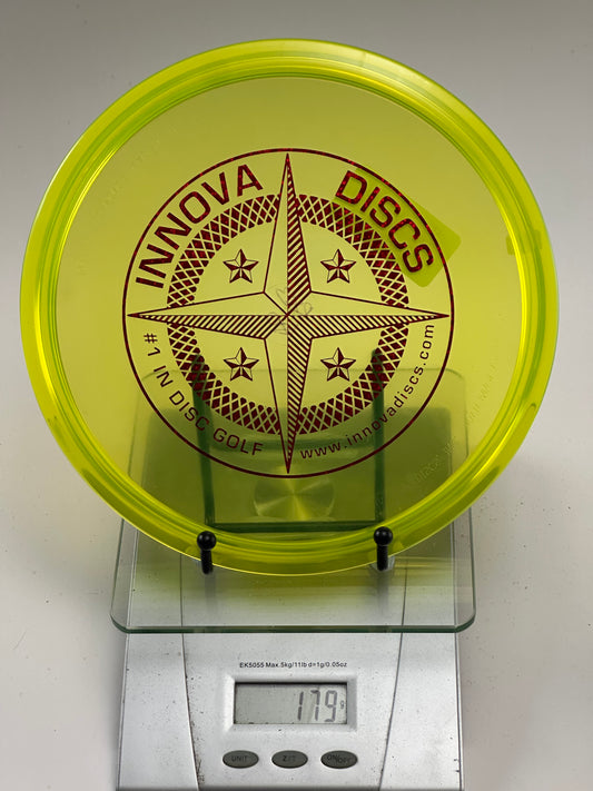 Innova Champion Roc X3 Midrange (179g) - Transparent Yellow, Compass Stamp