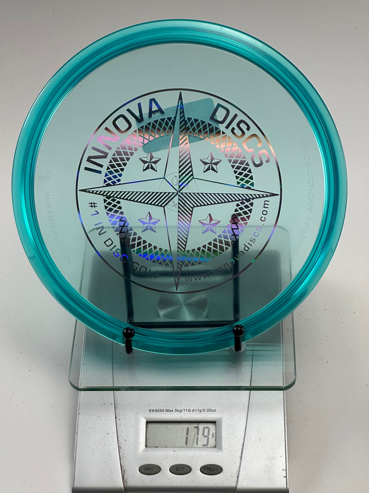 Innova Champion Roc X3 Midrange (179g) - Transparent Aqua, Compass Stamp