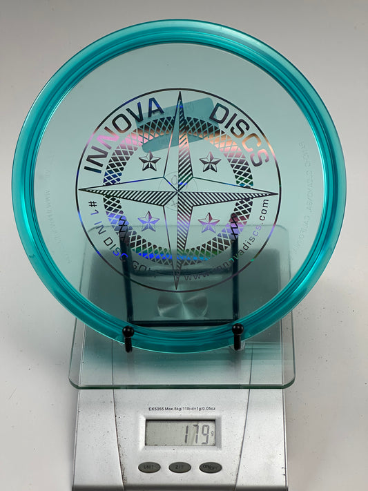 Innova Champion Roc X3 Midrange (179g) - Transparent Aqua, Compass Stamp