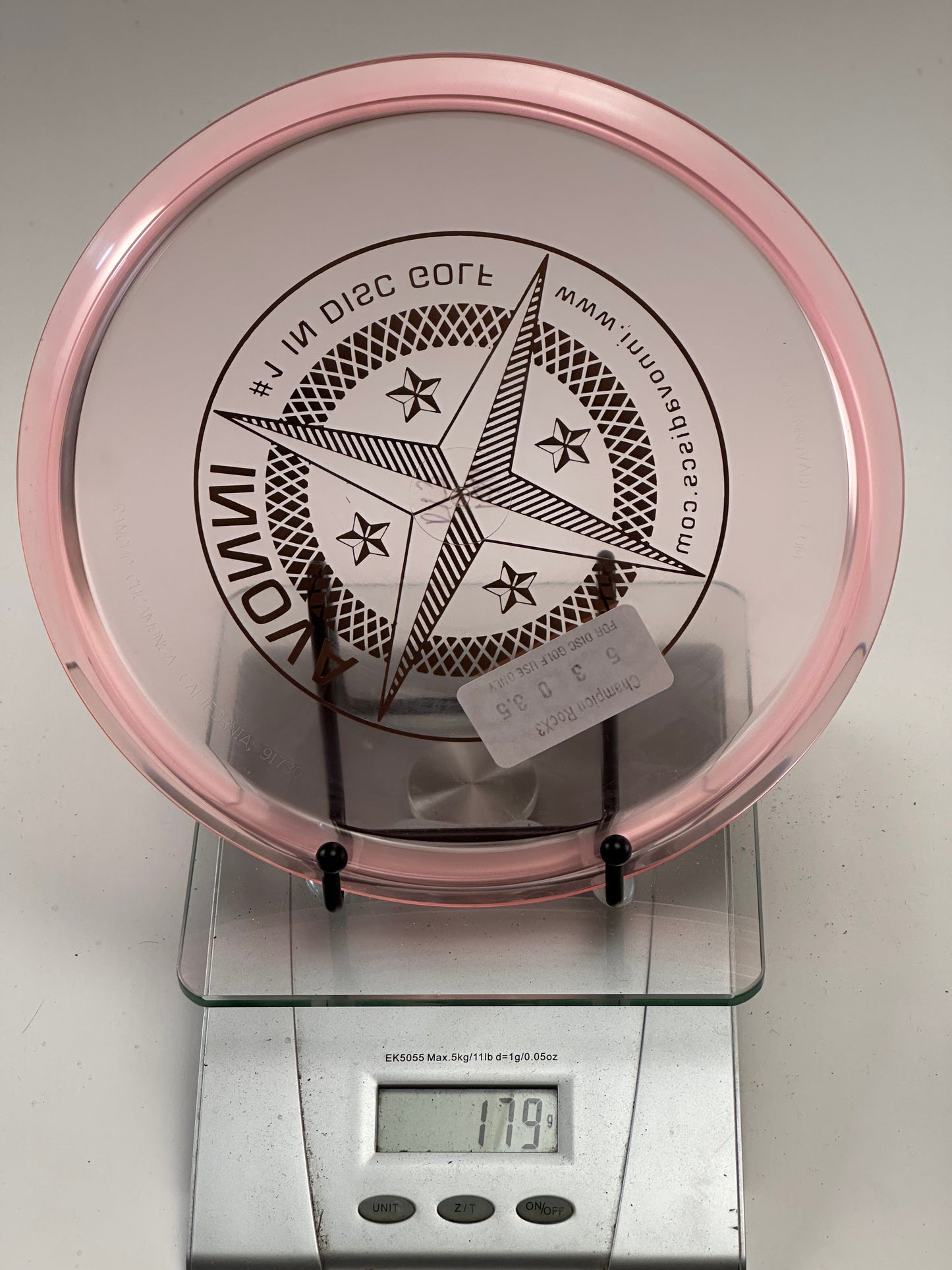 Innova Champion Roc X3 Midrange – Transparent Pink Compass Stamp (180g)