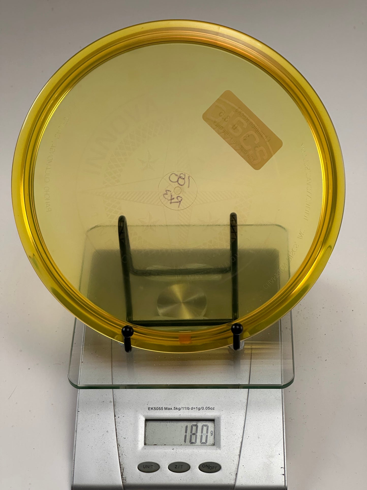 Innova Champion Roc X3 Midrange | Transparent Yellow | 180g | Compass Stamp