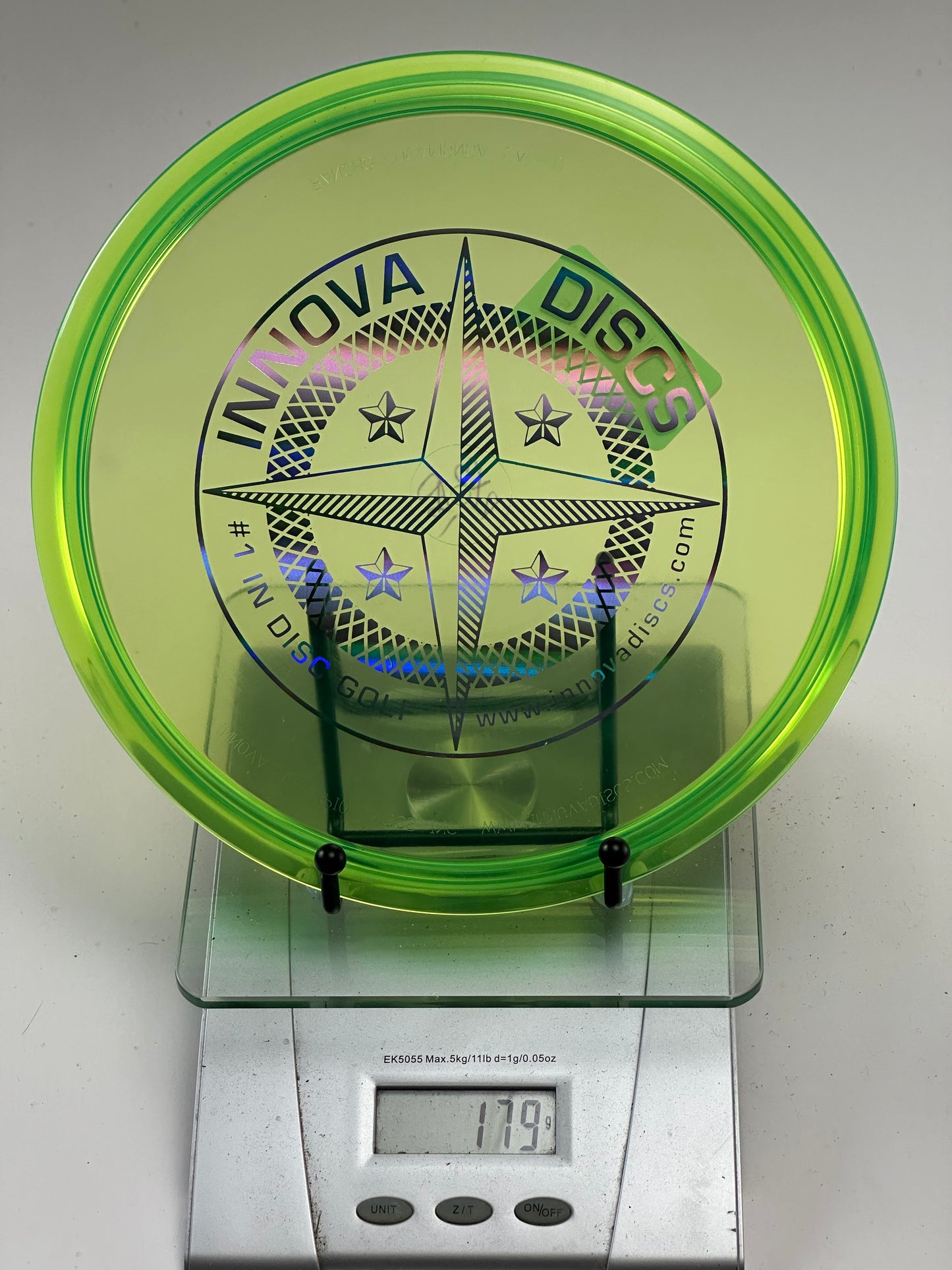 Innova Roc X3 Champion Midrange (179g) - Transparent Yellow-Green, Compass Stamp