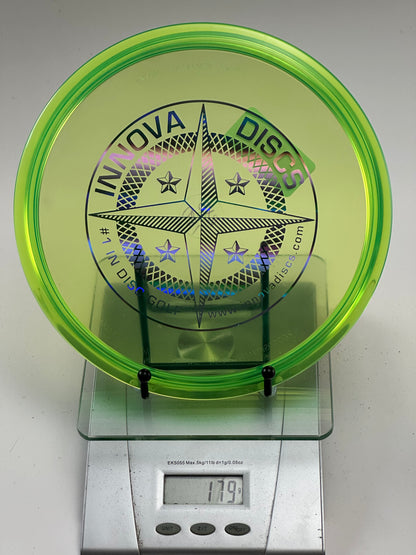 Innova Roc X3 Champion Midrange (179g) - Transparent Yellow-Green, Compass Stamp