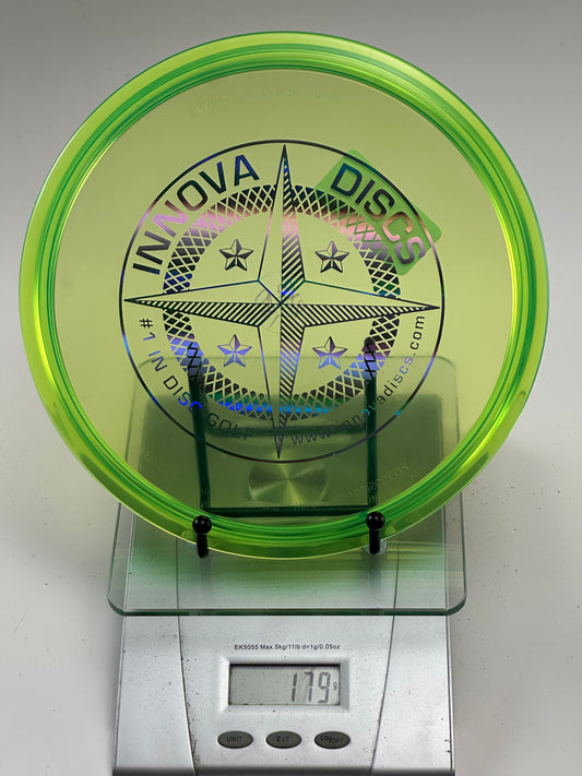 Innova Roc X3 Champion Midrange (179g) - Transparent Yellow-Green, Compass Stamp