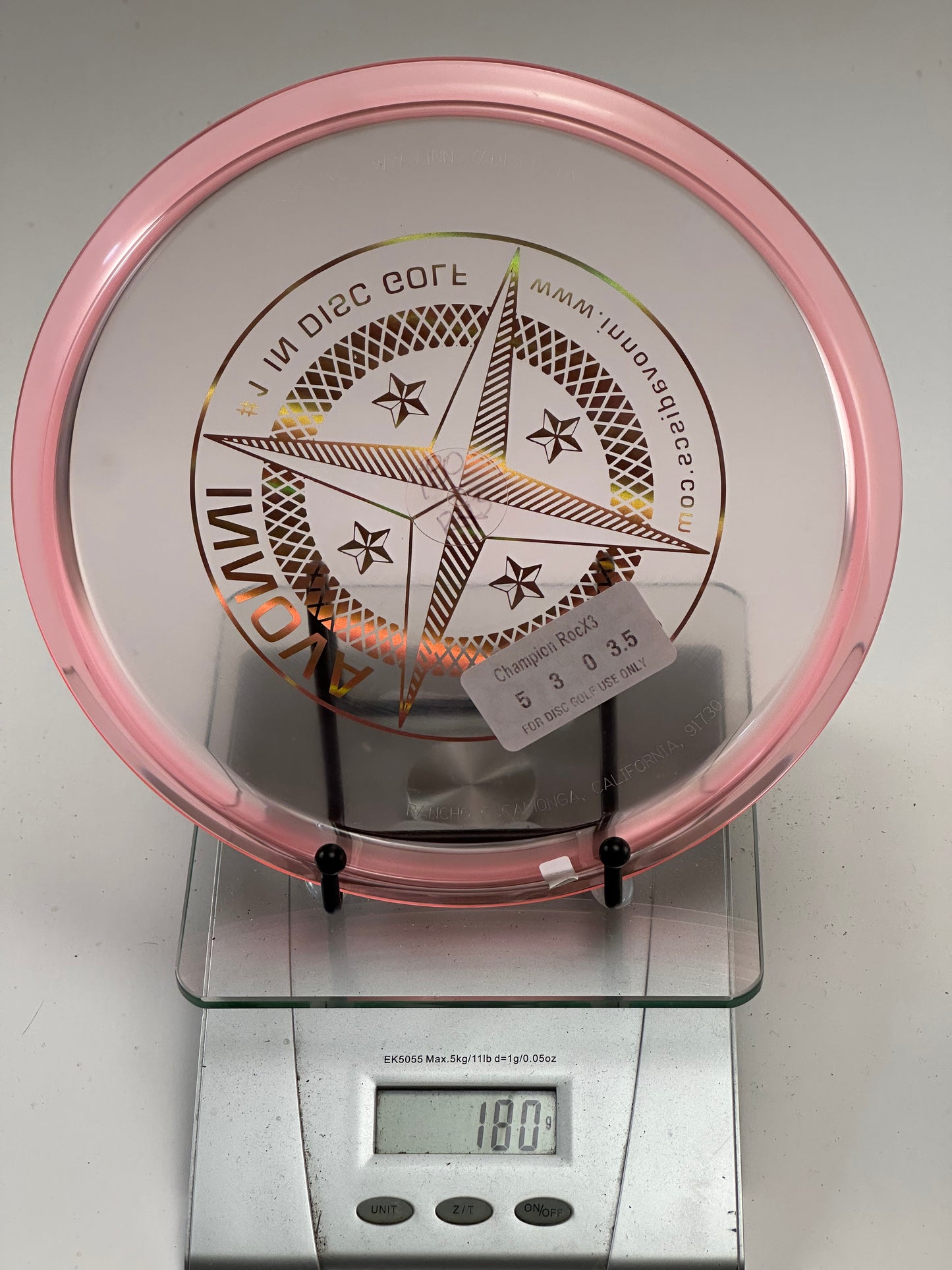 Innova Champion Roc X3 Midrange – Transparent Pink, Compass Stamp (179g)