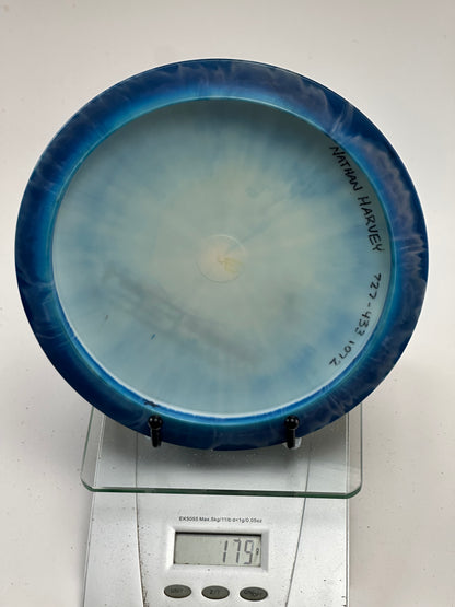 Innova Star Savant (F2) – Swirly Blue Rim, Cloudy Blue Center, Ink