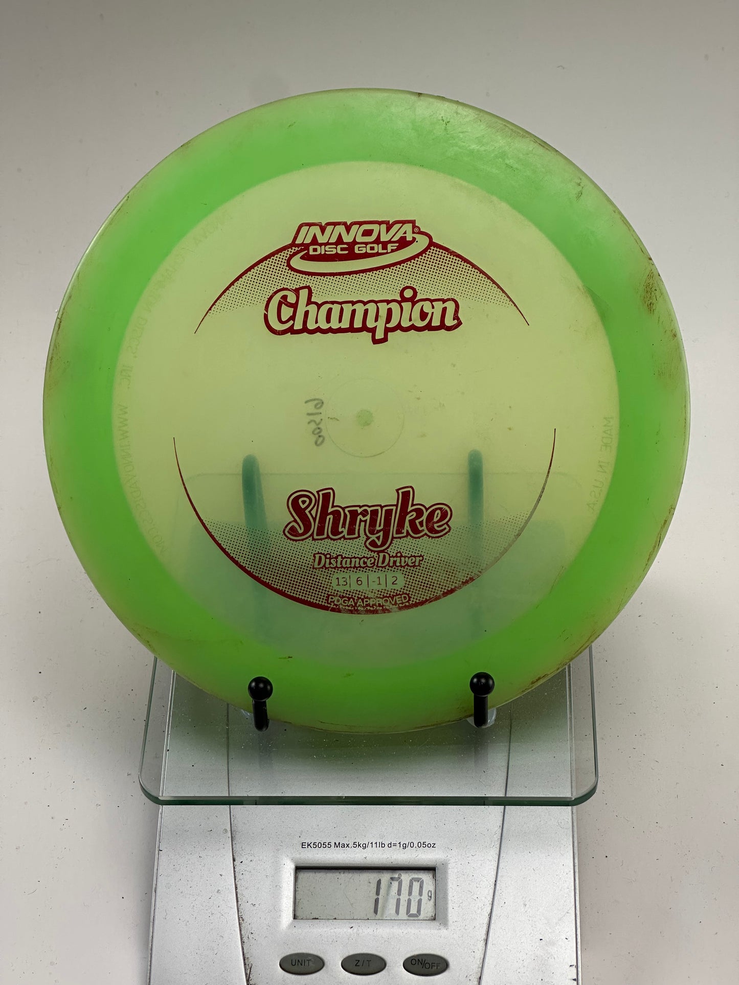 Innova Champion Shryke Distance Driver – Transparent Green w/ Clear Center