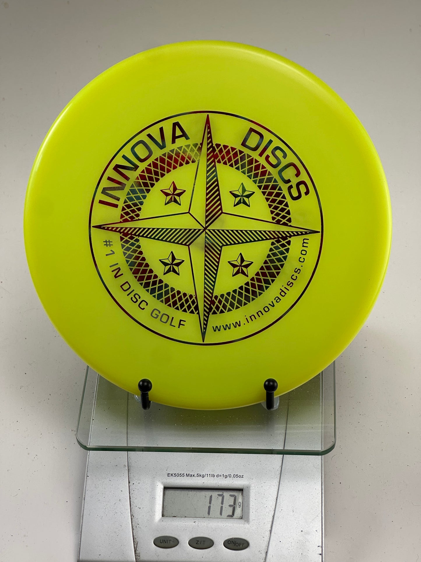 Innova Star Stud Approach Disc – Yellow, Compass Tournament Stamp (173g)