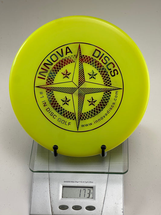Innova Star Stud Approach Disc – Yellow, Compass Tournament Stamp (173g)