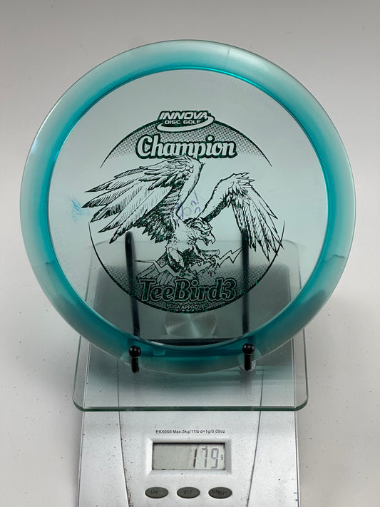Innova Champion Teebird3 – Transparent Teal Eagle Stamp (179g)