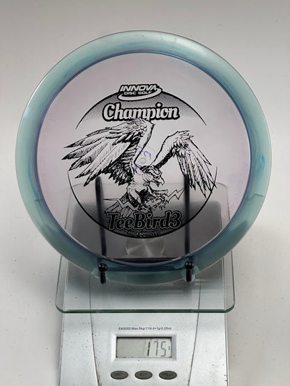 Innova Champion Teebird3 – Clear w/ Blue Rim, Eagle Stamp (175g) Used