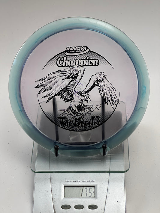 Innova Champion Teebird3 – Clear w/ Blue Rim, Eagle Stamp (175g) Used