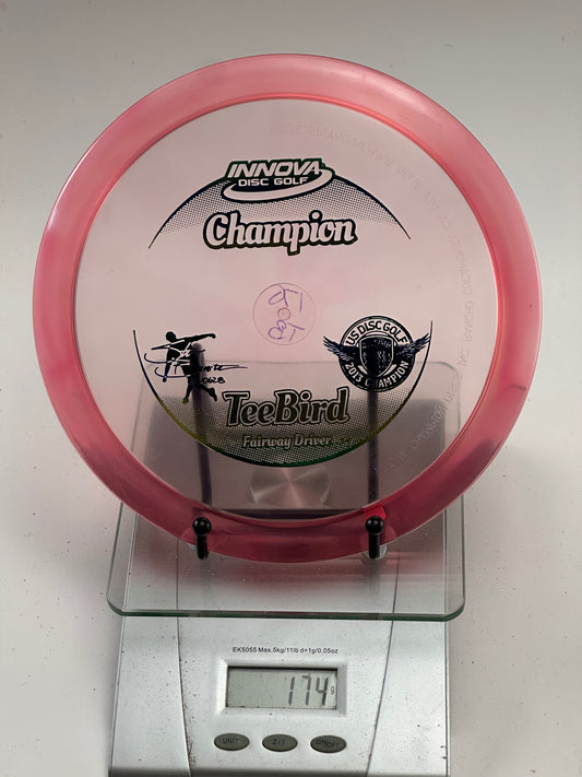 Innova Champion TeeBird Pink Transparent 2013 US Disc Golf Champion Stamp
