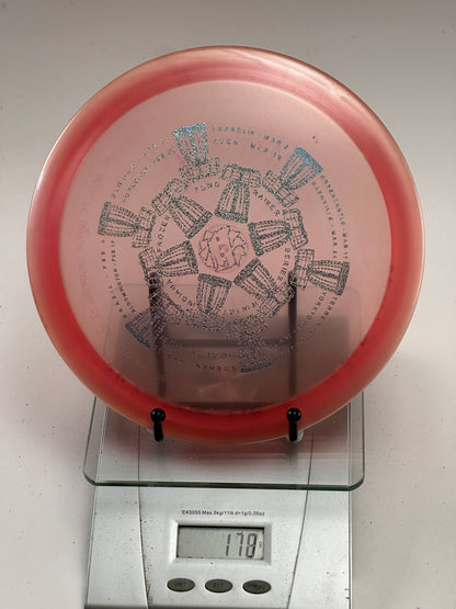 Innova Champion Teebird (Fundraiser Basket Stamp) Transparent Red Rim 178g