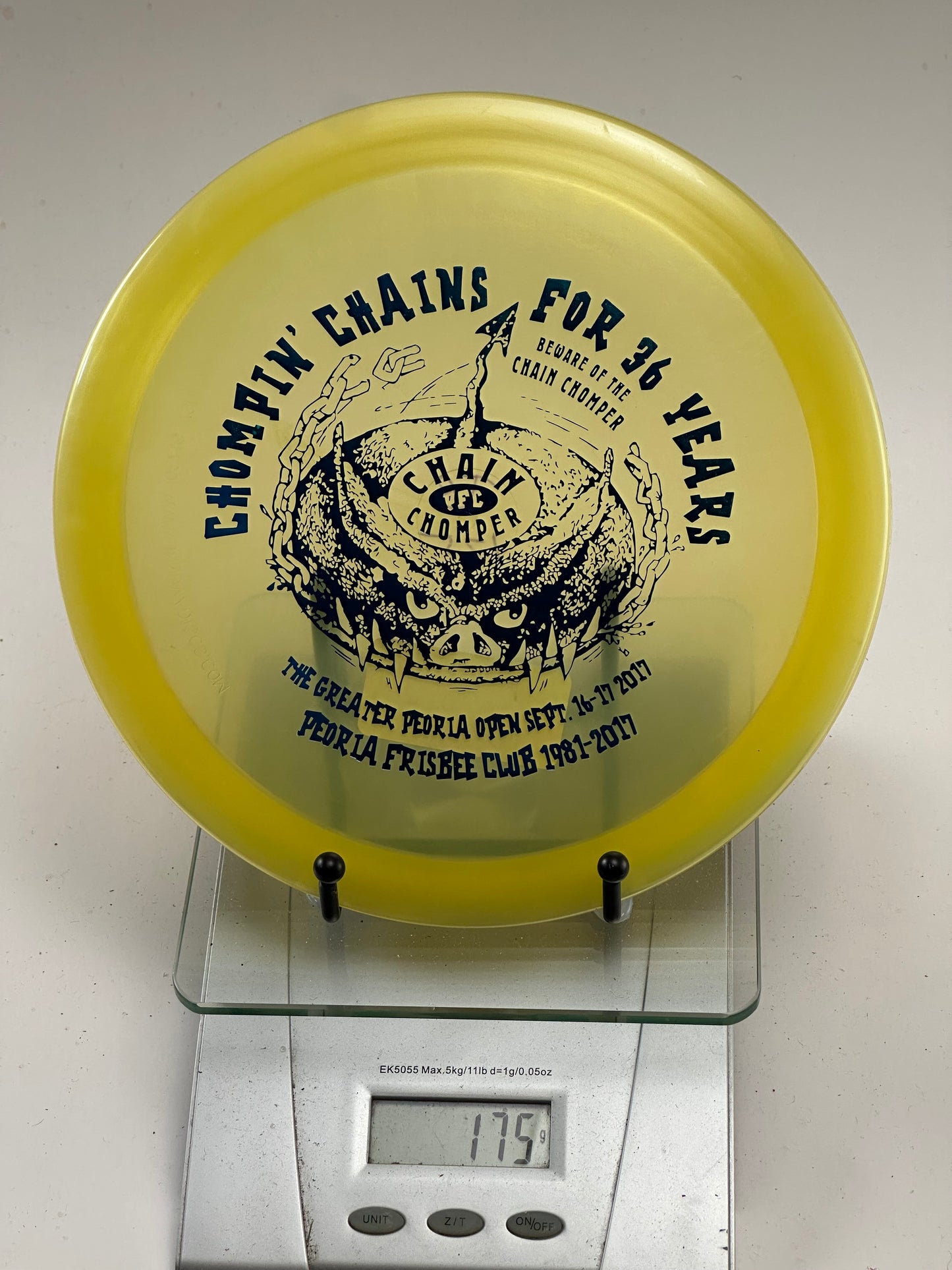 Innova Champion Teebird – Yellow Transparent – Greater Peoria Open 2017 Stamp