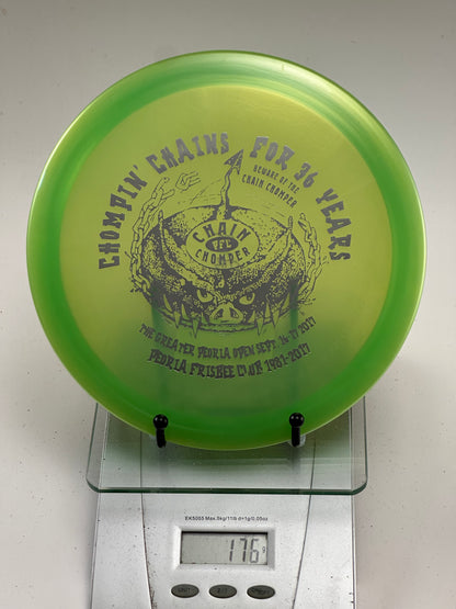 Innova Champion Teebird – Transparent Yellow-Green, Chain Chomper GPO Stamp, 176g