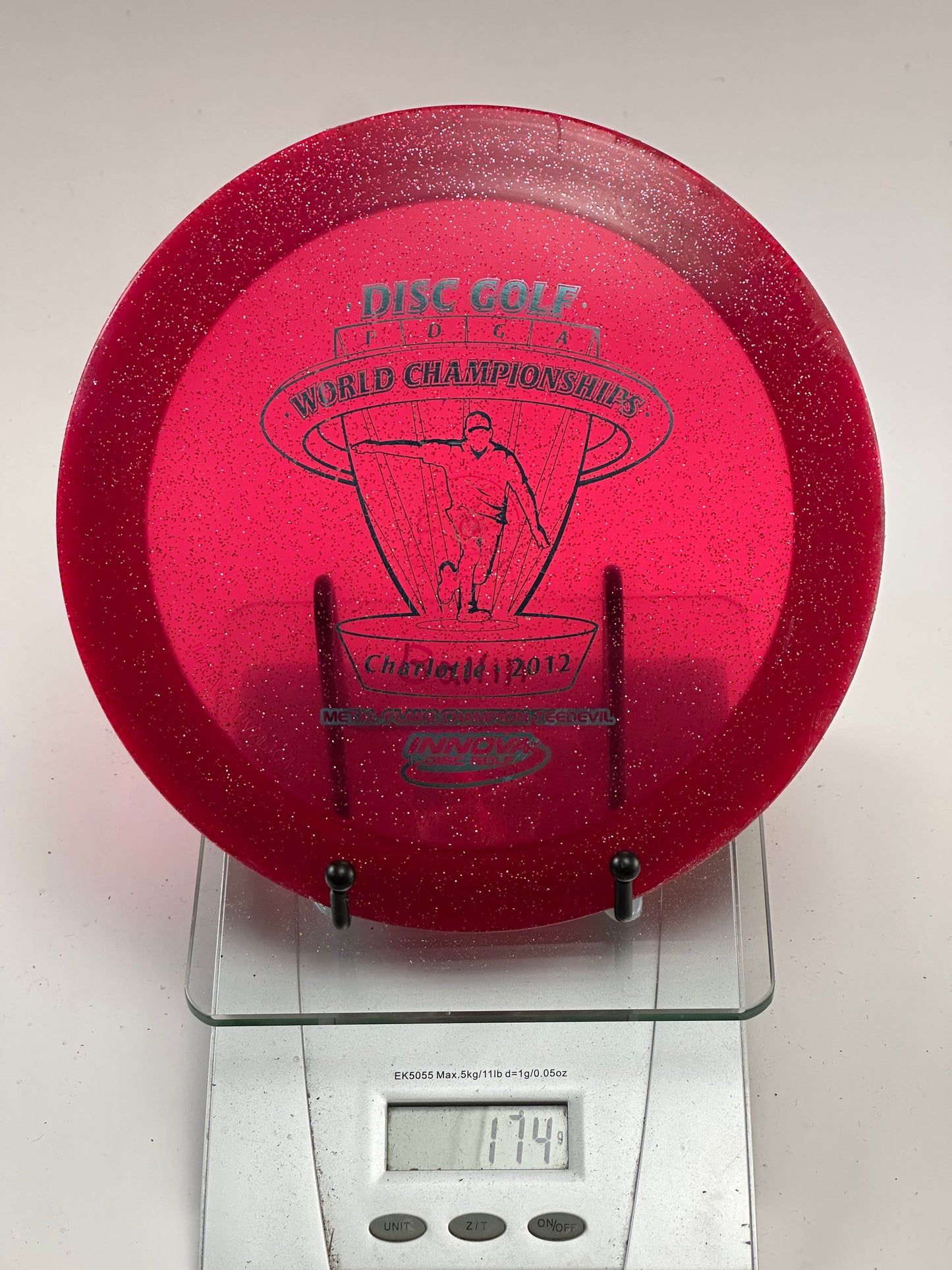 Innova Metal Flake Champion TeeDevil – 2012 PDGA Worlds Stamp