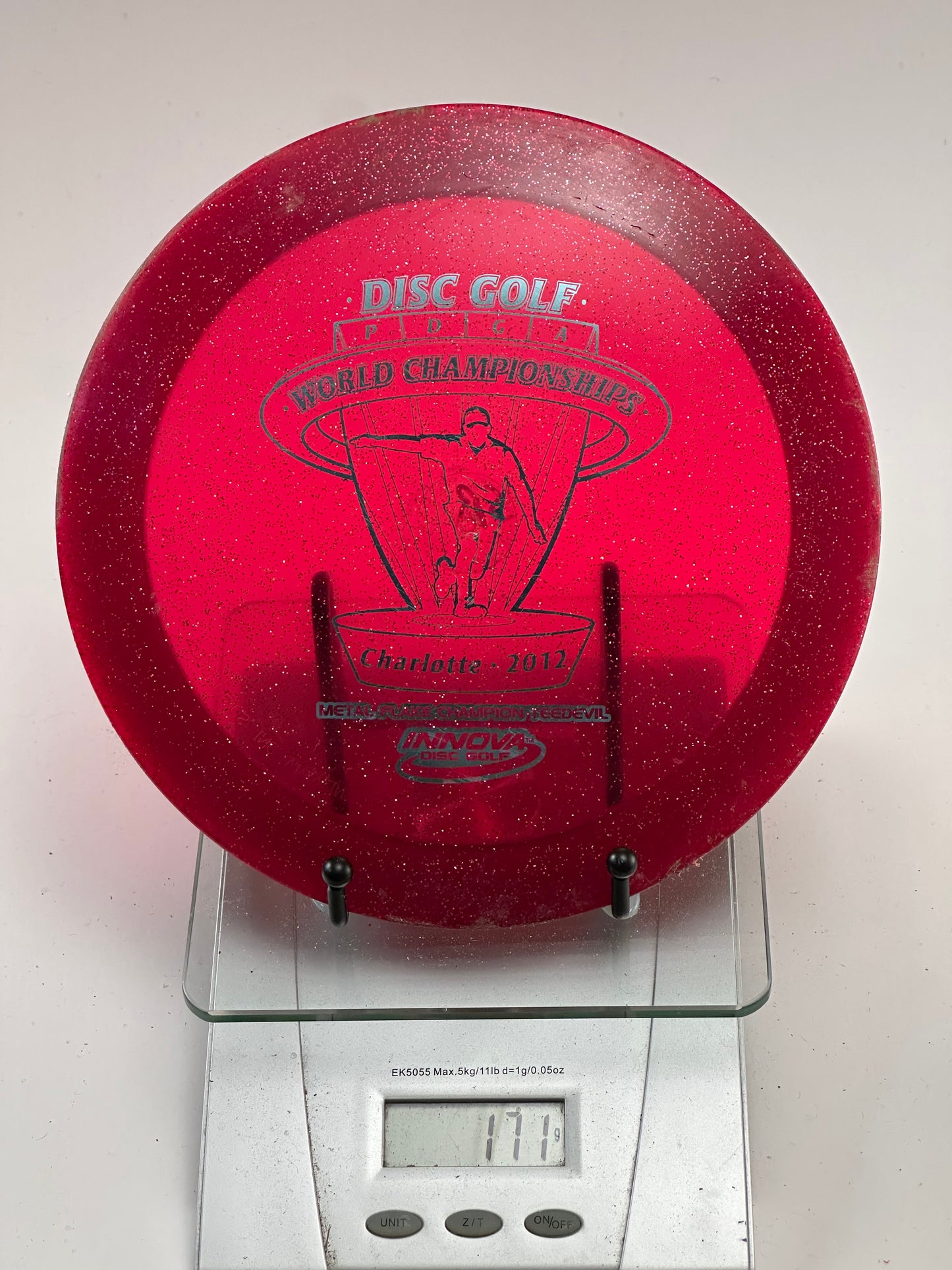 Innova TeeDevil Metal Flake Champion 2012 PDGA Worlds Charlotte Stamp 171g