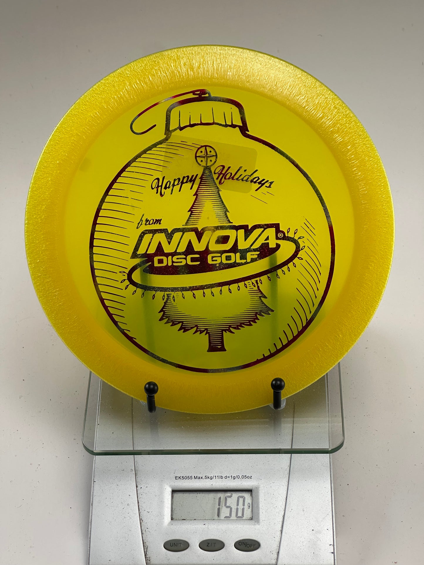 Innova TeeDevil Blizzard Champion Yellow “Happy Holidays” Stamp 150g