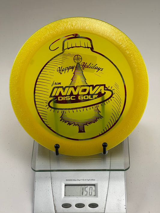Innova TeeDevil Blizzard Champion Yellow “Happy Holidays” Stamp 150g