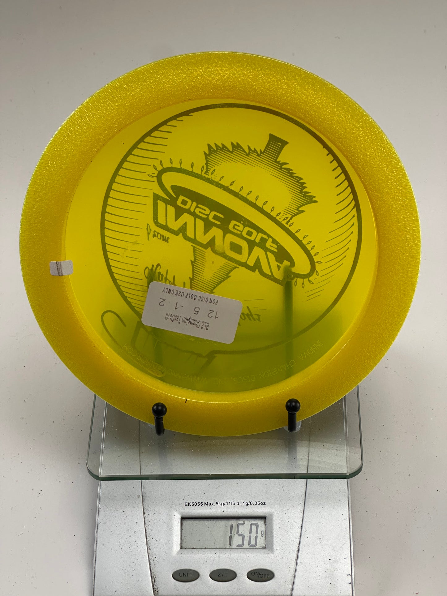 Innova TeeDevil Blizzard Champion Yellow “Happy Holidays” Stamp 150g