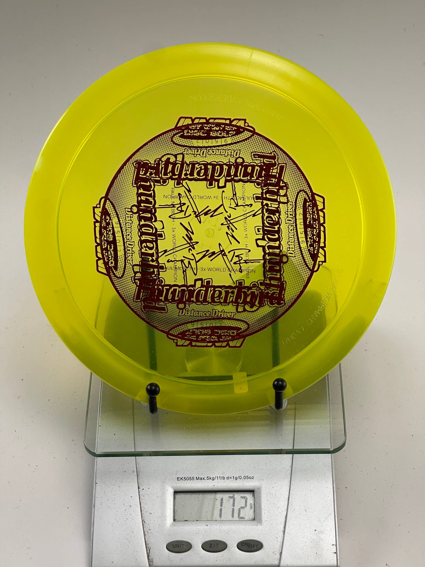 Innova Champion Thunderbird Yellow Distance Driver (Multi-Signature Stamp)