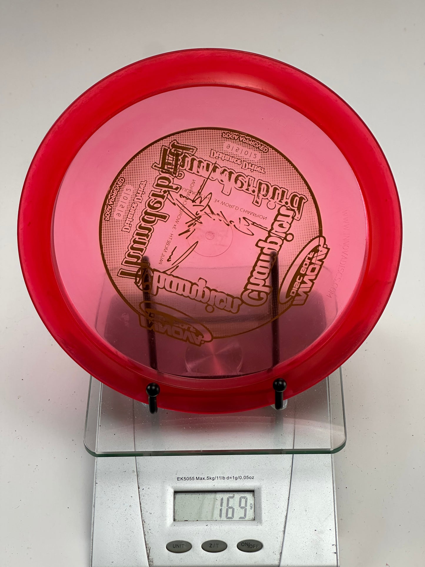 Innova Champion Thunderbird – Transparent Red Paul McBeth 3x Stamp