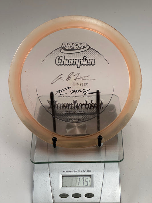 Innova Champion Thunderbird – Clear Orange – Paul McBeth 3x Stamp – 175g