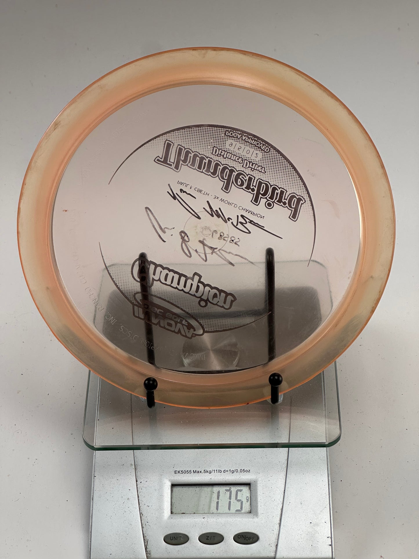 Innova Champion Thunderbird – Clear Orange – Paul McBeth 3x Stamp – 175g