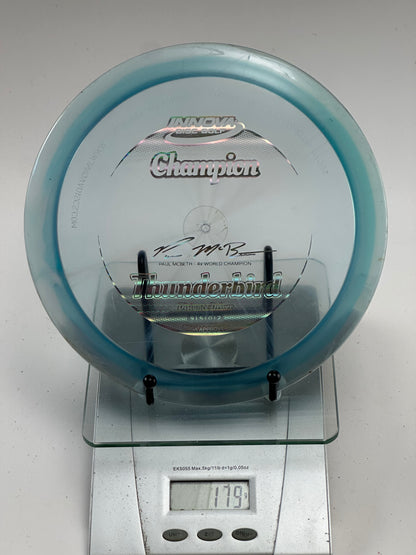Innova Champion Thunderbird Clear Blue Paul McBeth 4x Stamp 171g