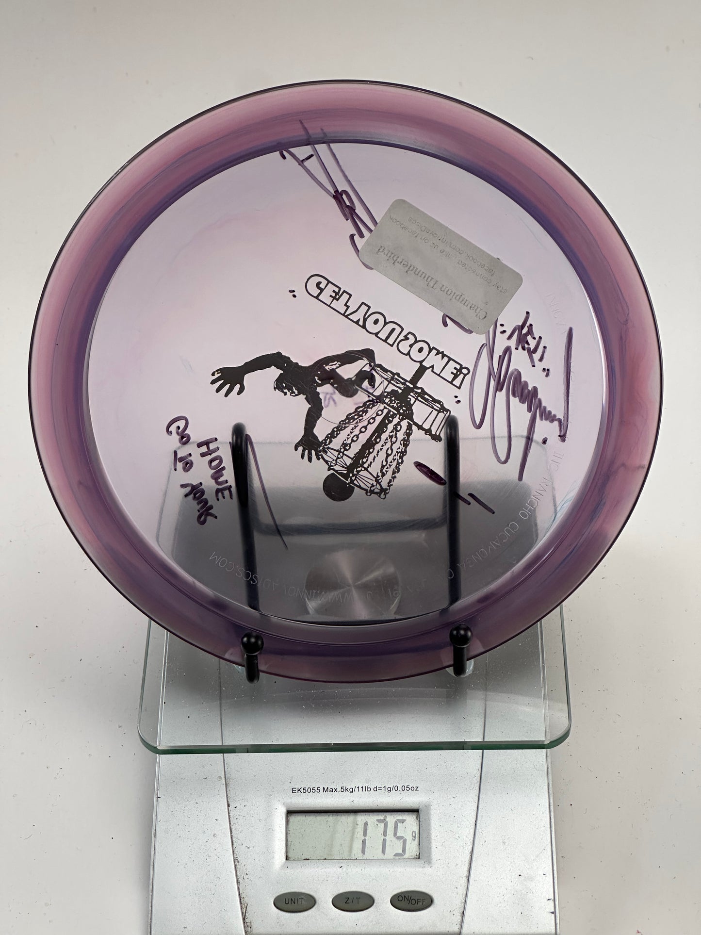 Innova Champion Thunderbird – Transparent Purple “Get You Some!” Stamp, Signed