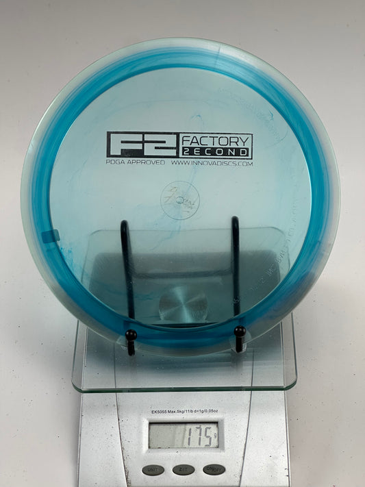 Innova Thunderbird Champion F2 Distance Driver, Clear/Blue Rim
