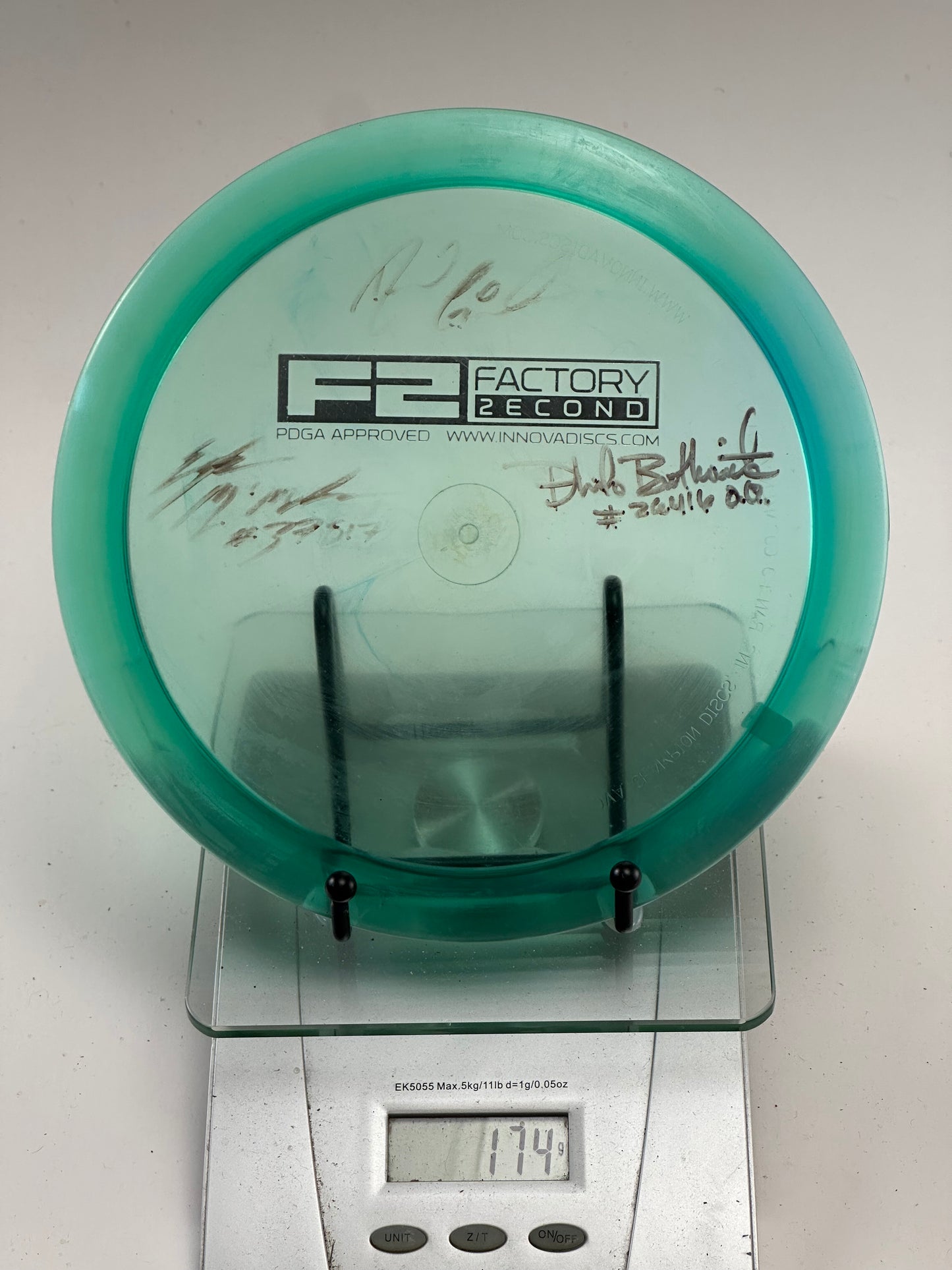 Innova Thunderbird Champion F2 (Factory Second) Transparent Teal, Signed - 174g