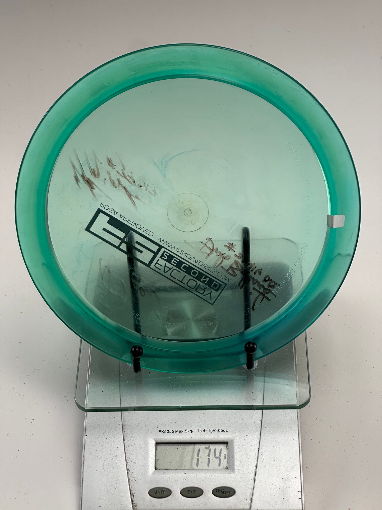 Innova Thunderbird Champion F2 (Factory Second) Transparent Teal, Signed - 174g