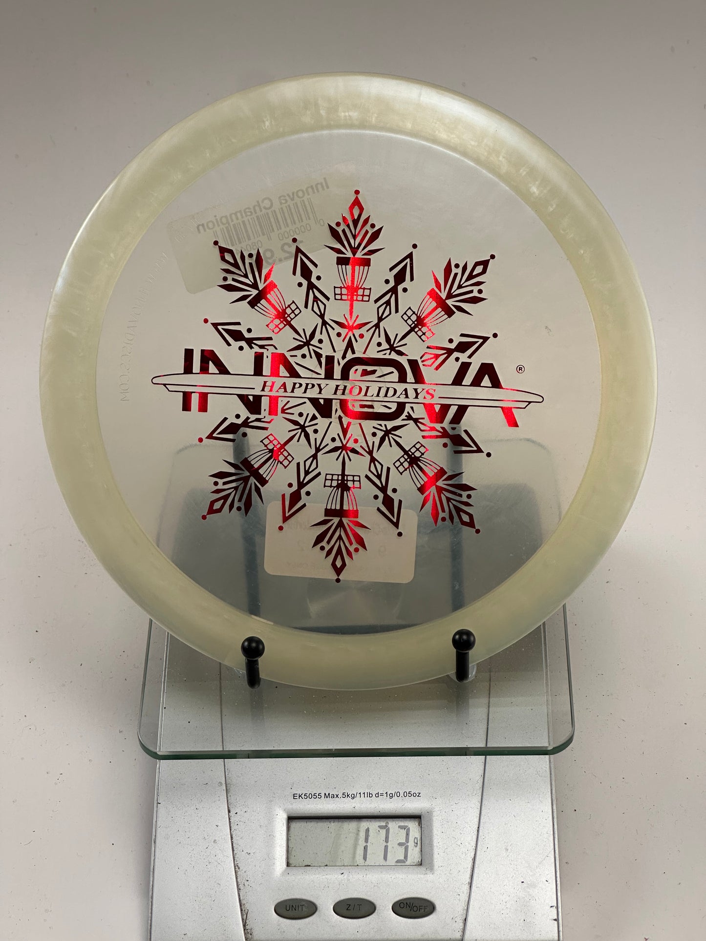 Innova Champion Thunderbird Clear "Happy Holidays" Snowflake Stamp 173g