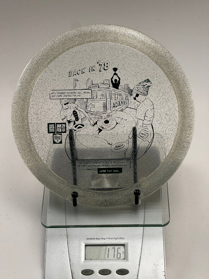 Innova Champion Sparkle Thunderbird – Clear/Silver Glitter, Back In '78 Stamp
