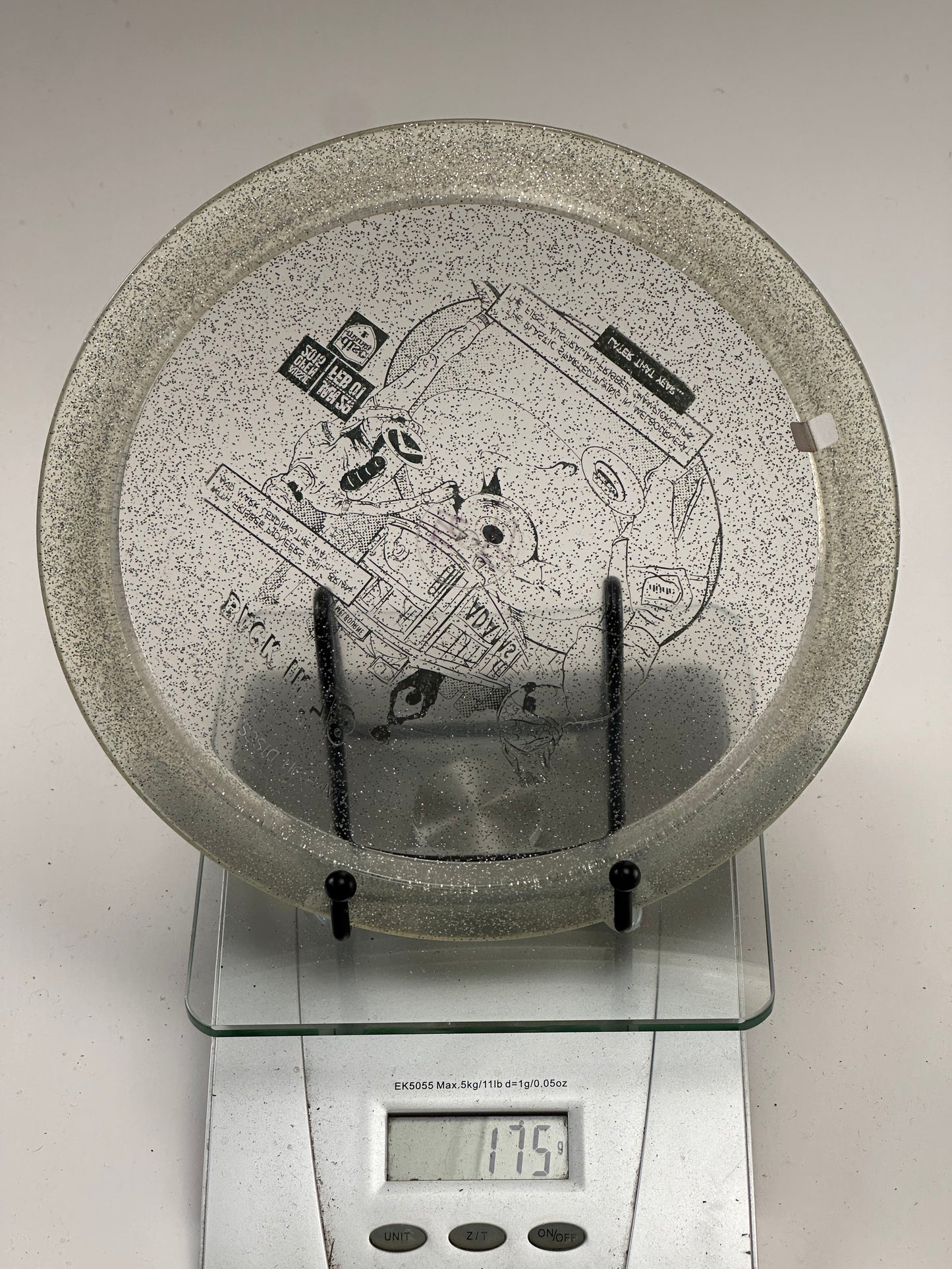 Innova Champion Sparkle Thunderbird – Clear/Silver Glitter, Back In '78 Stamp