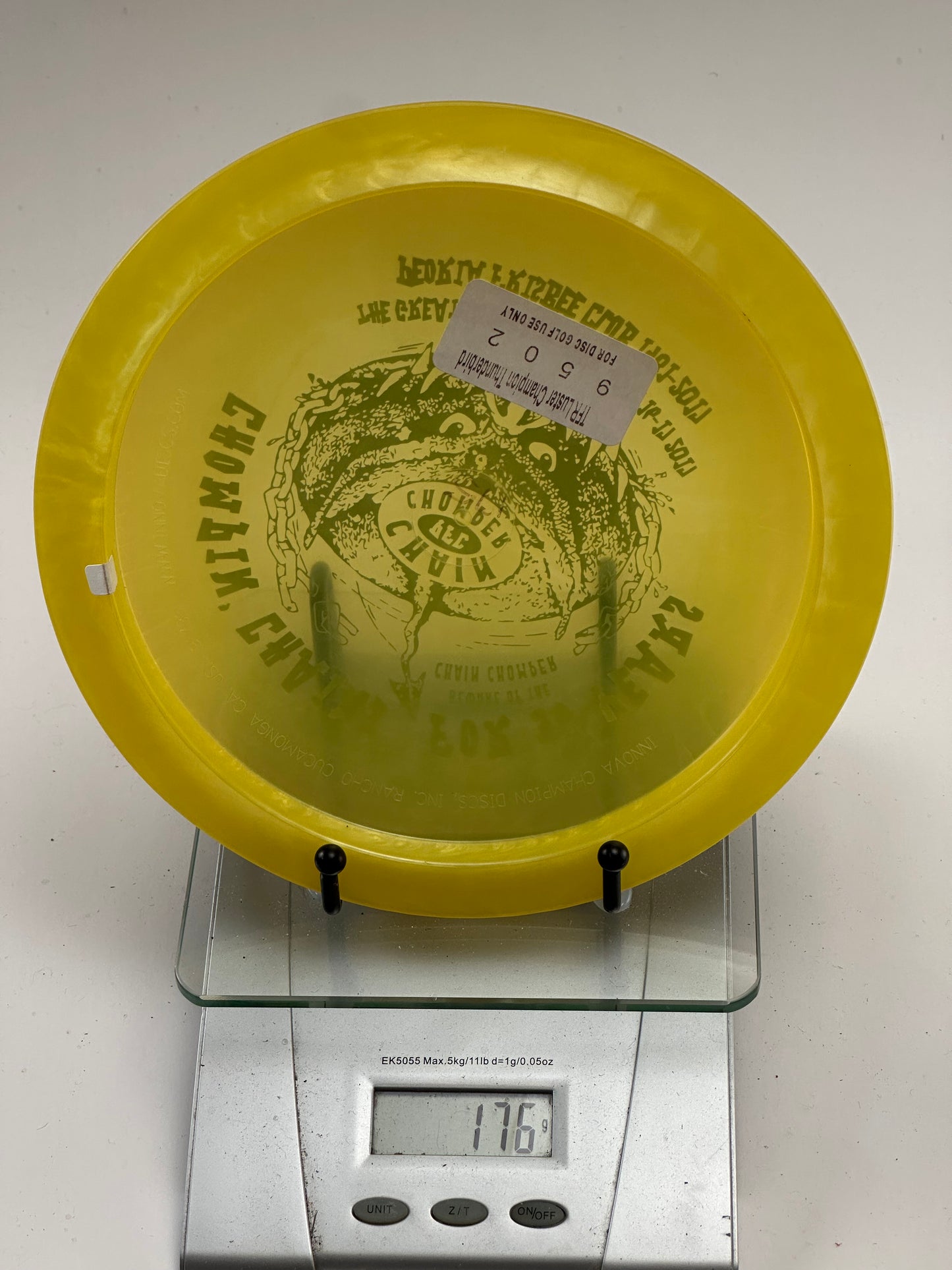 Innova Champion Thunderbird - Clear Yellow - 2017 Greater Peoria Open Stamp