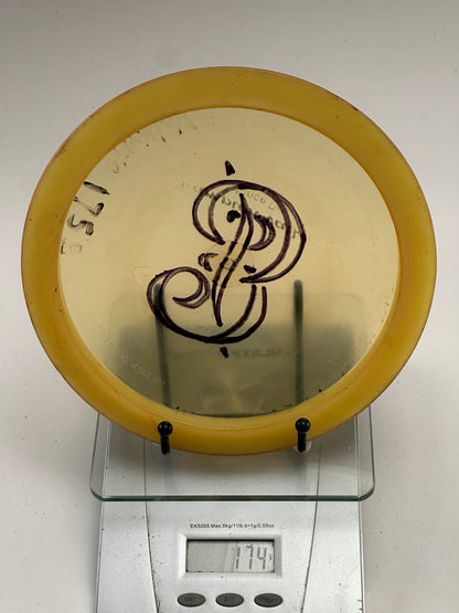 Innova Champion Edition Valkyrie – Two-Color Rim (Clear/Yellow) w/ Ink Art