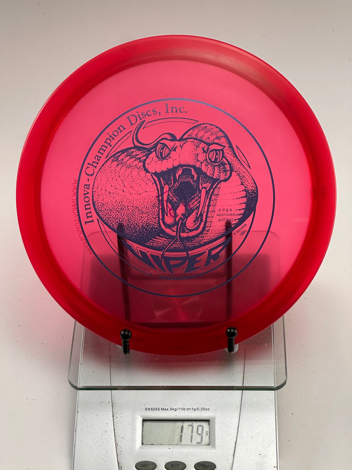 Innova Champion Viper – Transparent Red, Snake Stamp (179g)