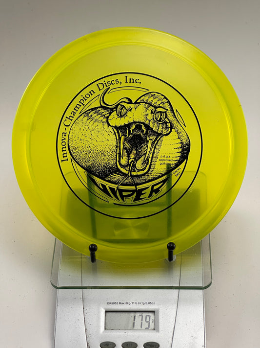 Innova Champion Viper – Transparent Yellow (119g) Black Snake Stamp