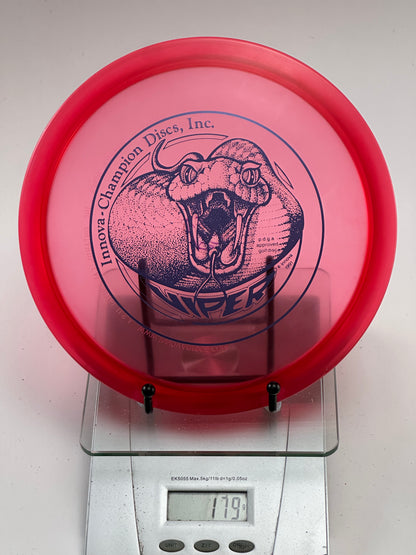 Innova Champion Viper (179g) - Transparent Red w/ Blue Snake Stamp